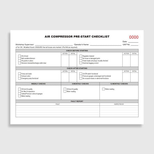 Air Compressor Pre-Start