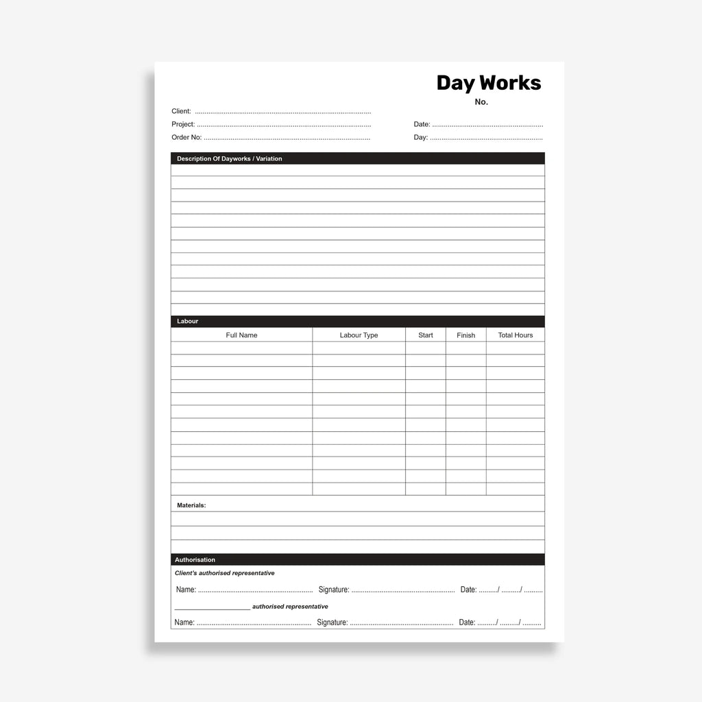 Dayworks Book