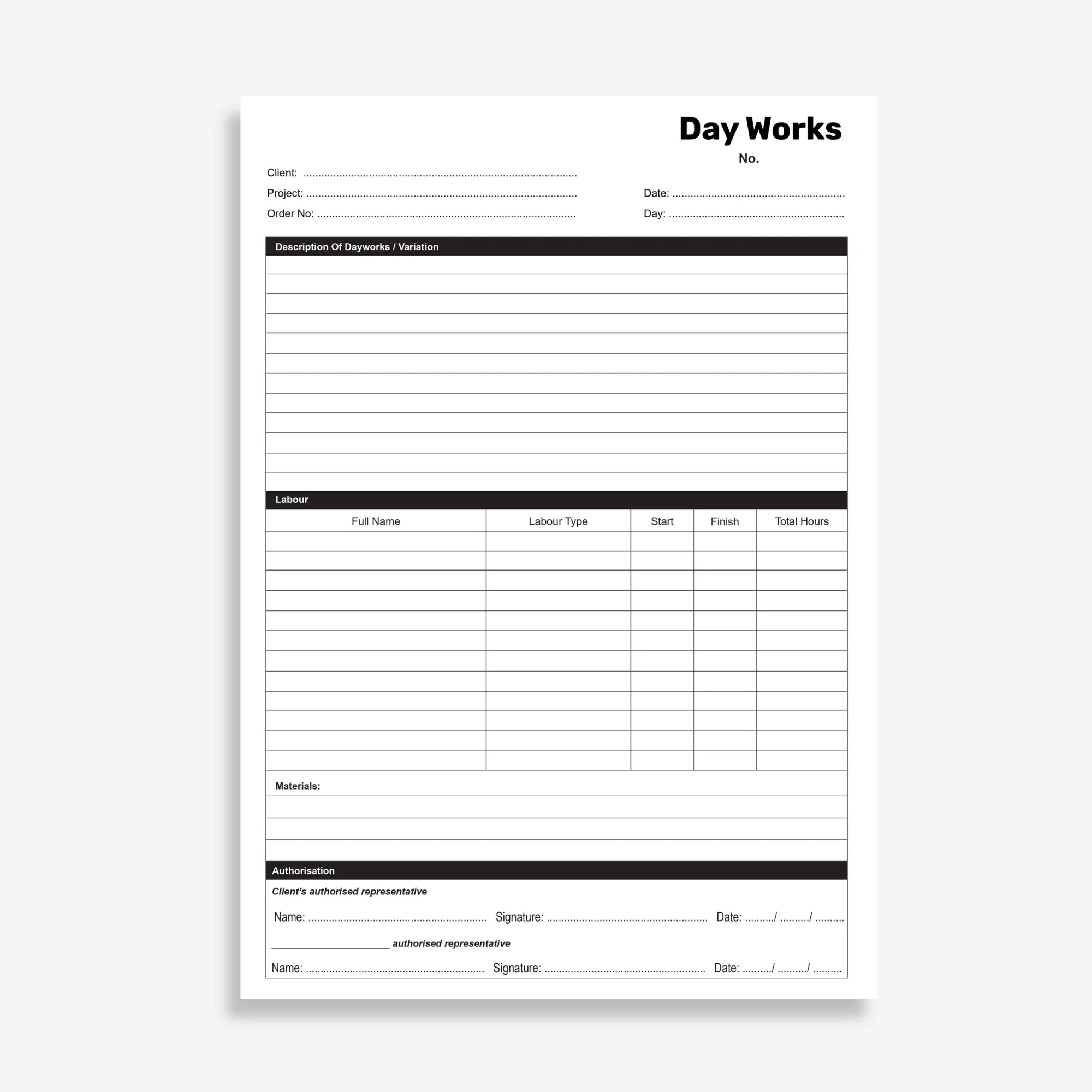 Dayworks Book