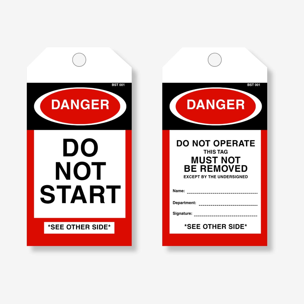 Danger Do Not Start Tag