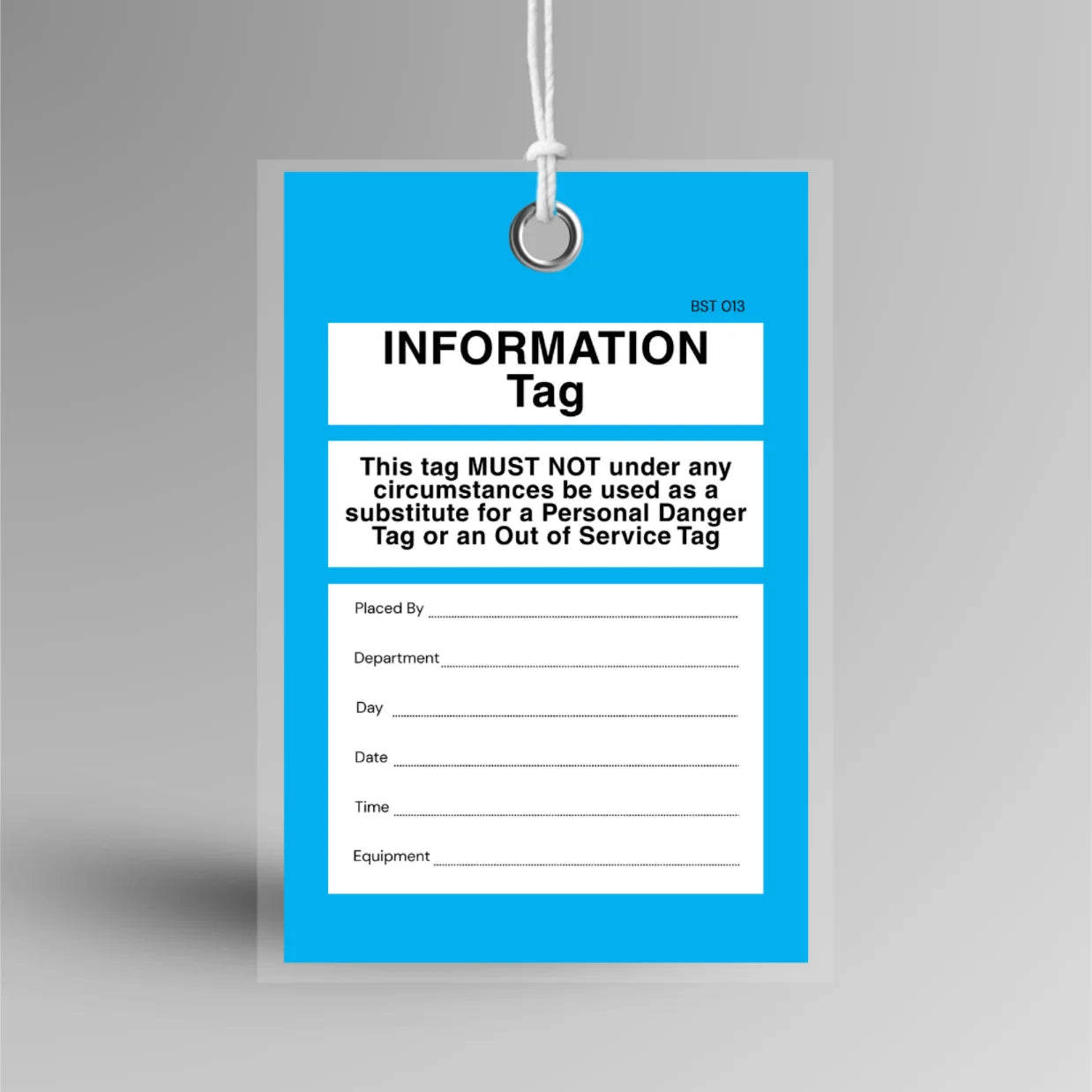 Tamper Proof Information Tag