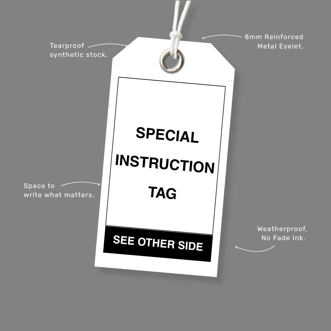 Special Instructions Tag