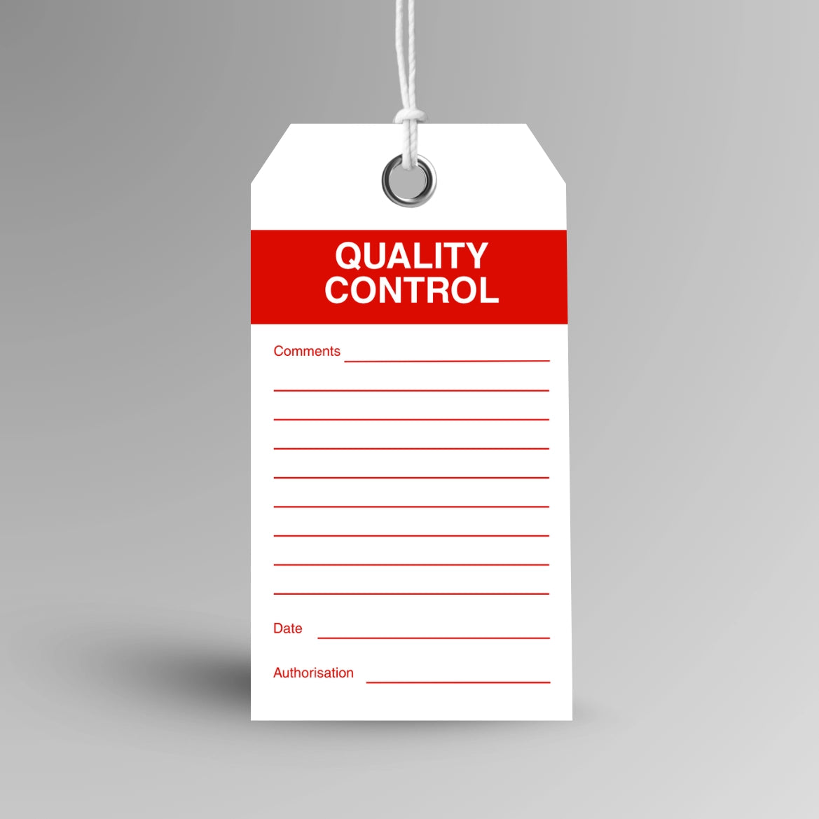 Quality Control Tag