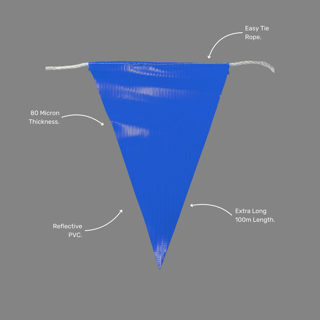 Bunting Flags Blue (100m)