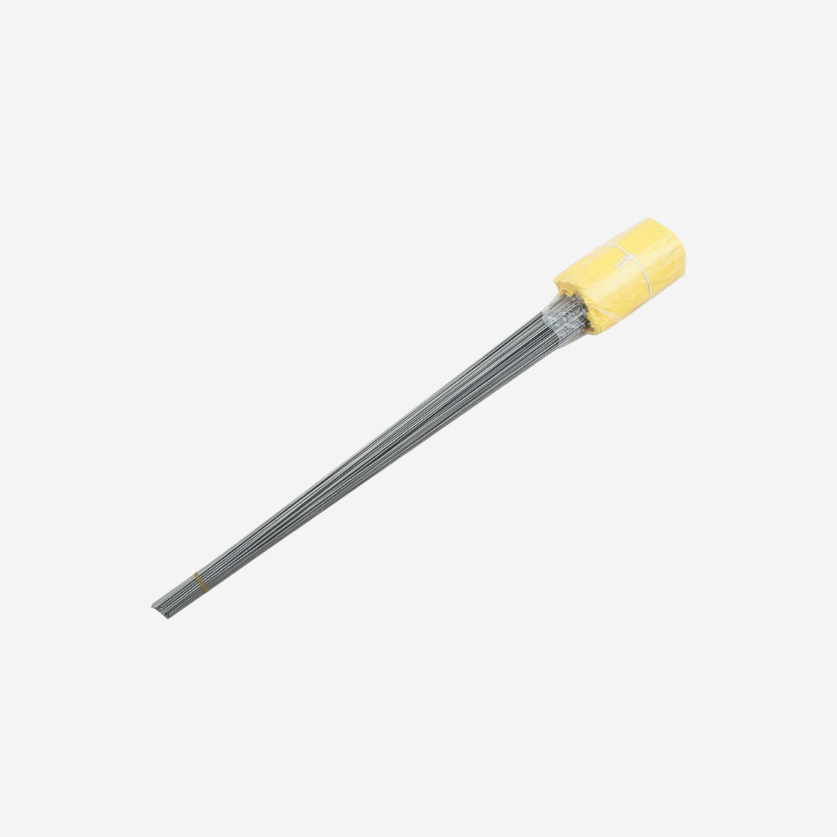 BMT 024 neon yellow wire stake marking flags shown as a bundled pack, suitable for surveying, utility marking and ground delineation on construction and civil worksites.