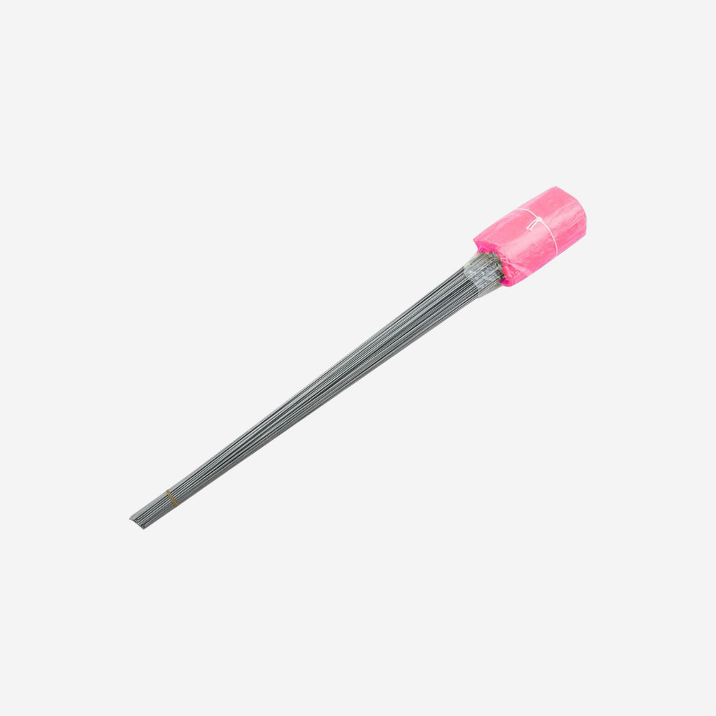 BMT 026 pink wire stake marking flags shown as a bundled pack, suitable for surveying, utility marking and ground delineation on construction and civil worksites.