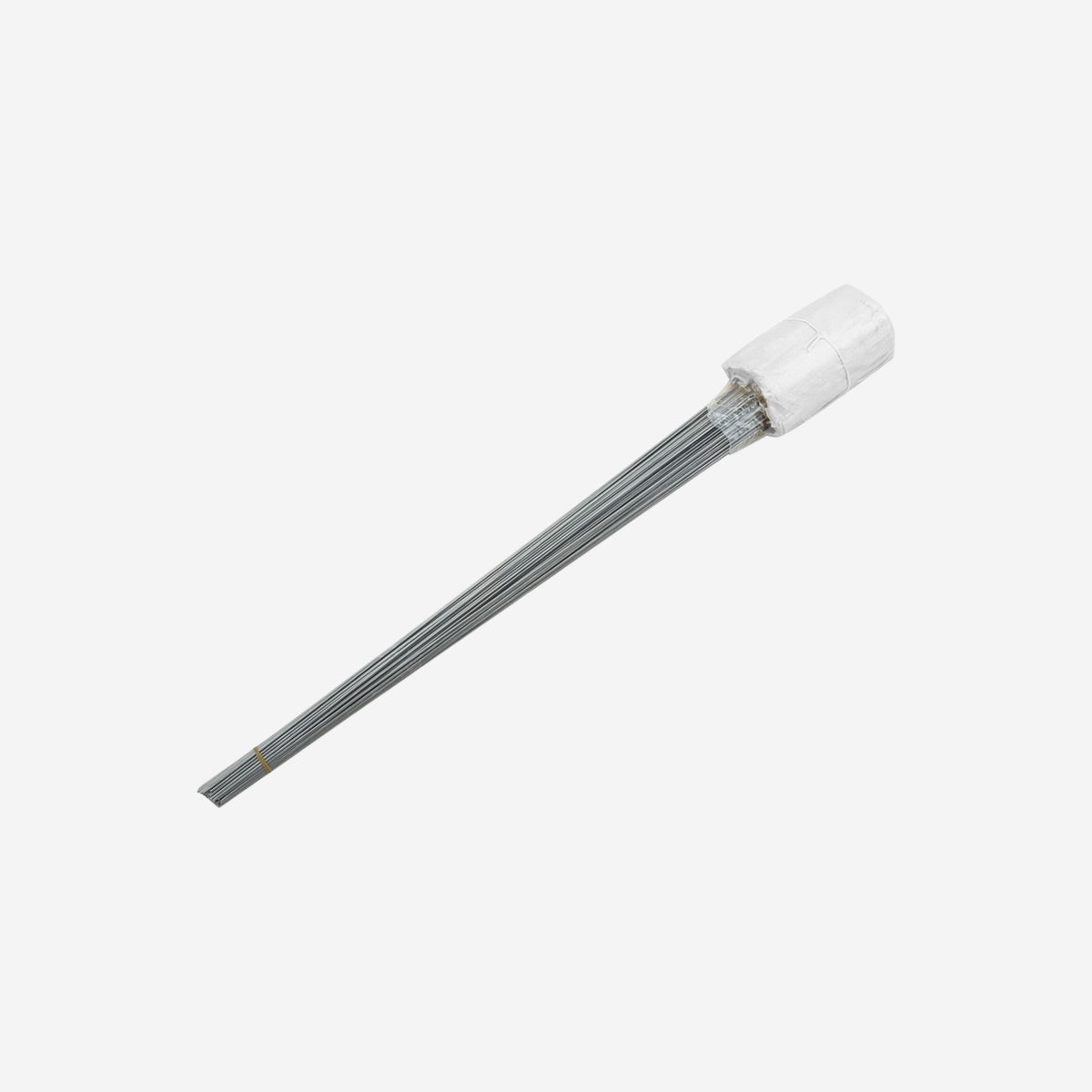 BMT 027 white wire stake marking flags shown as a bundled pack, suitable for surveying, utility marking and ground delineation on construction and civil worksites.