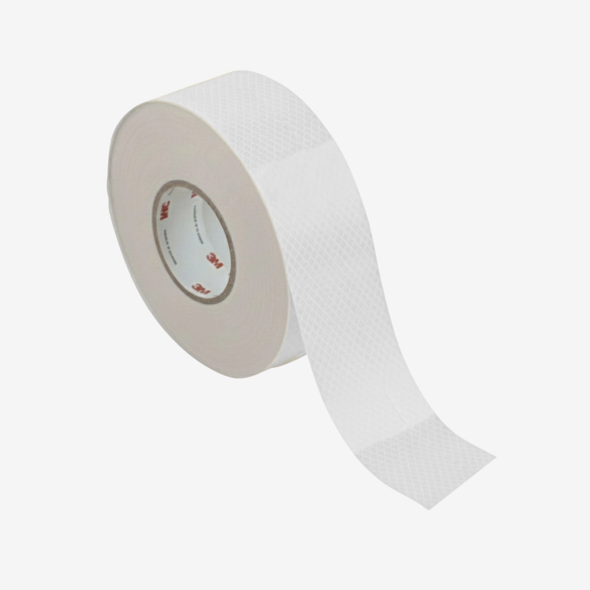 Layflat view of 75mm reflective tape displaying 45.7 metre length marking and 3M Diamond Grade 4000 specifications on product label