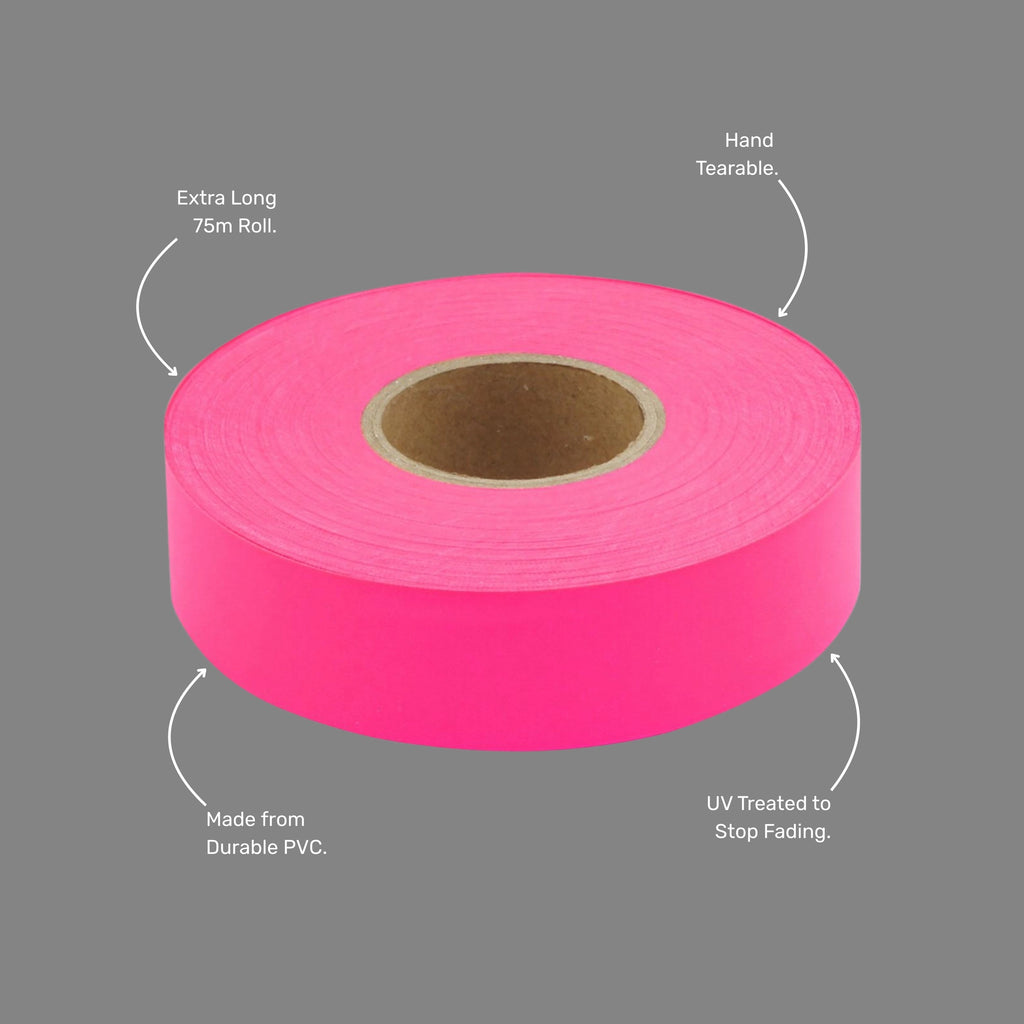 Survey Flagging Tape Pink | #1 Brute Safety Products