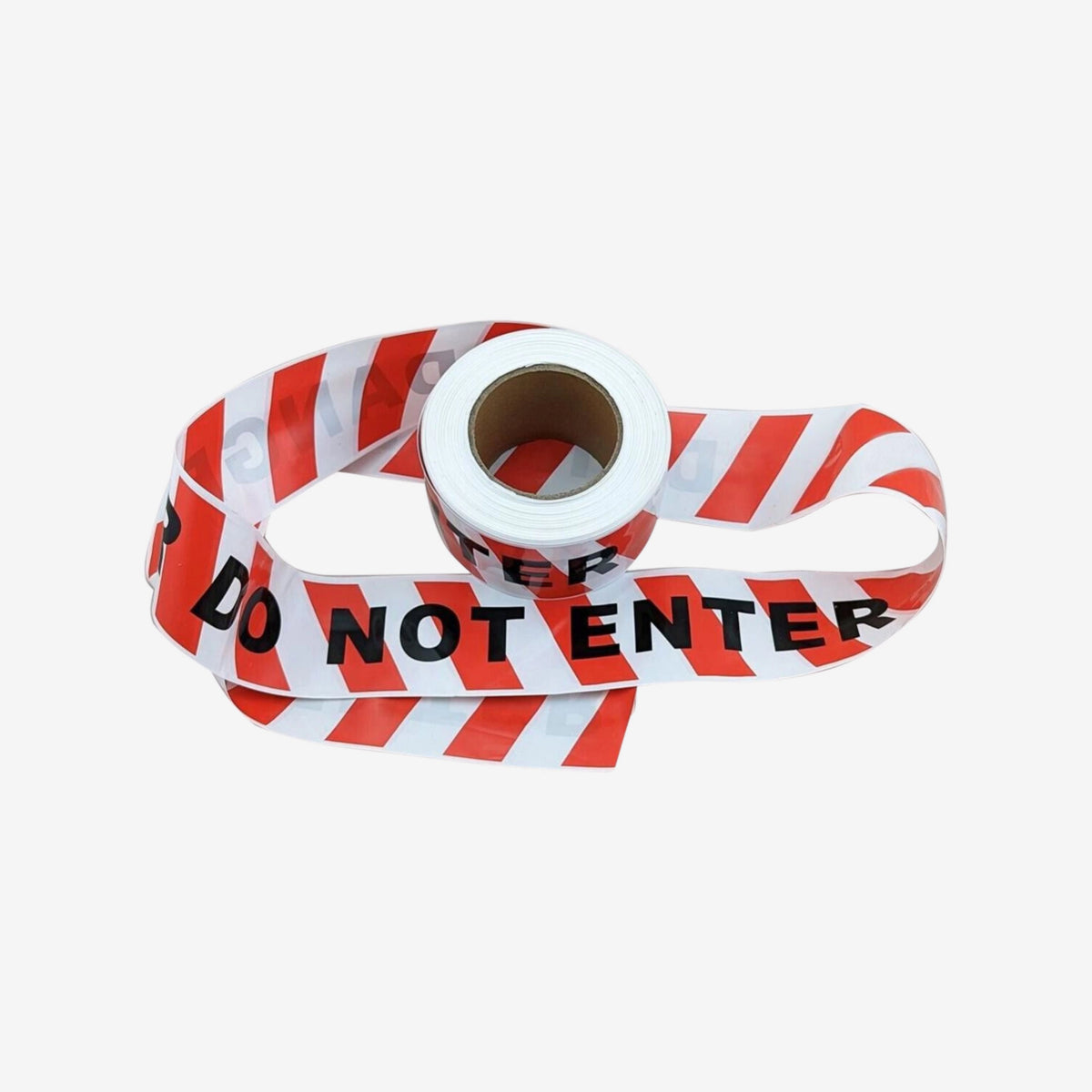 Layflat view displaying 100 metre length marking, 75mm width specification, 80 micron thickness, and 2 ply tube construction on sealed packaging