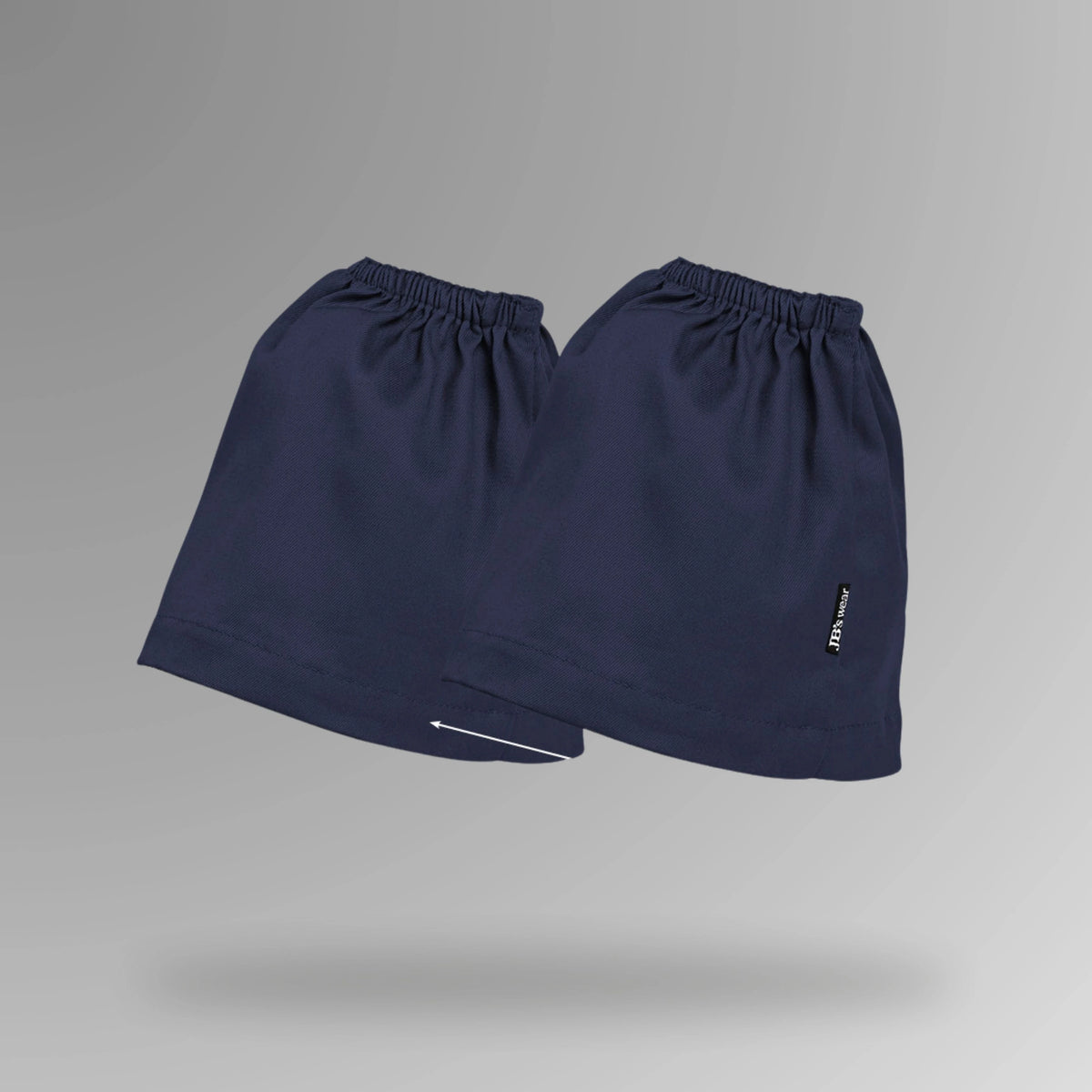 BSC 307 navy cotton boot cover in portrait orientation showing elastic opening and durable cotton drill construction for floor protection