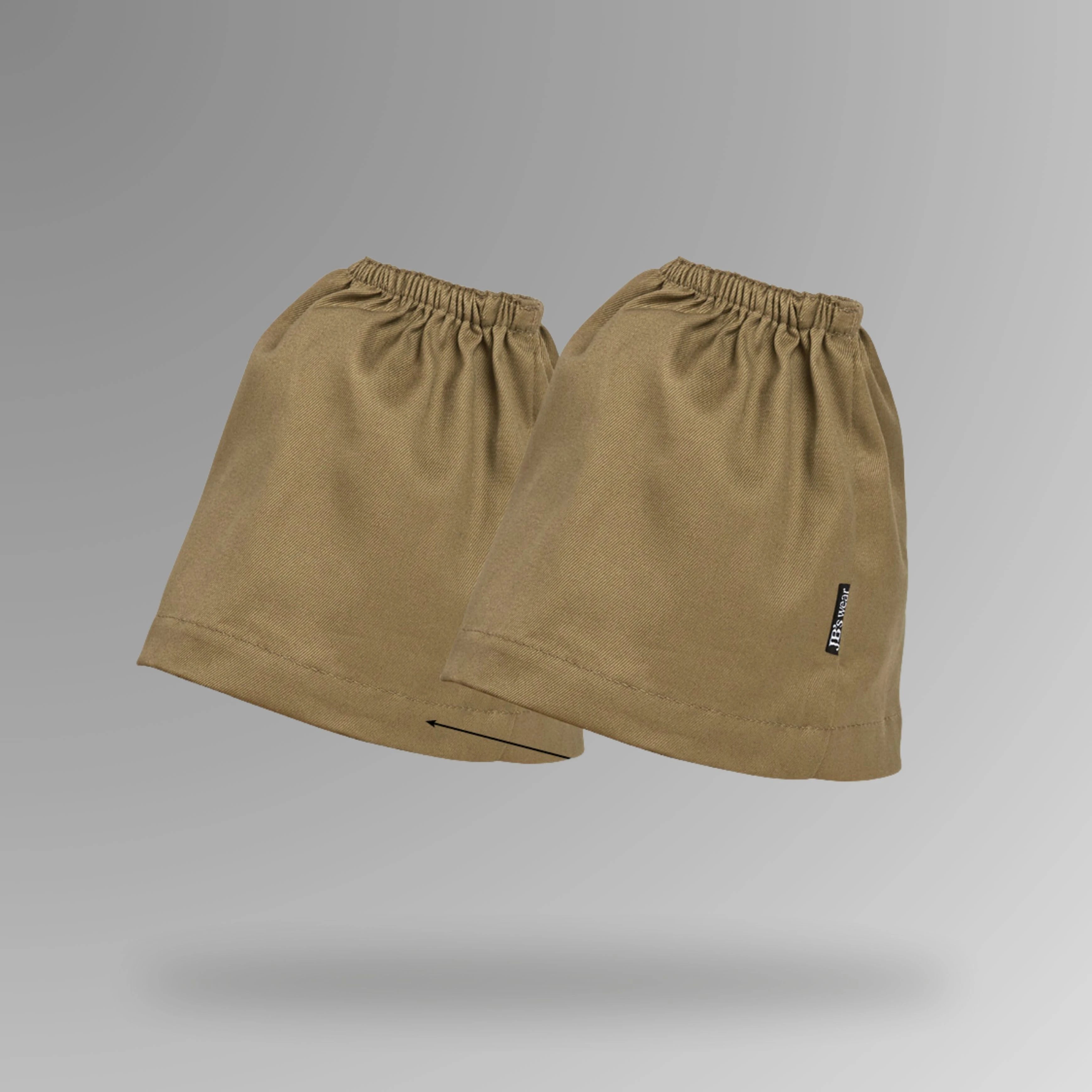 BSC 309 khaki cotton boot cover in portrait orientation showing elastic opening and durable cotton drill construction for workplace protection