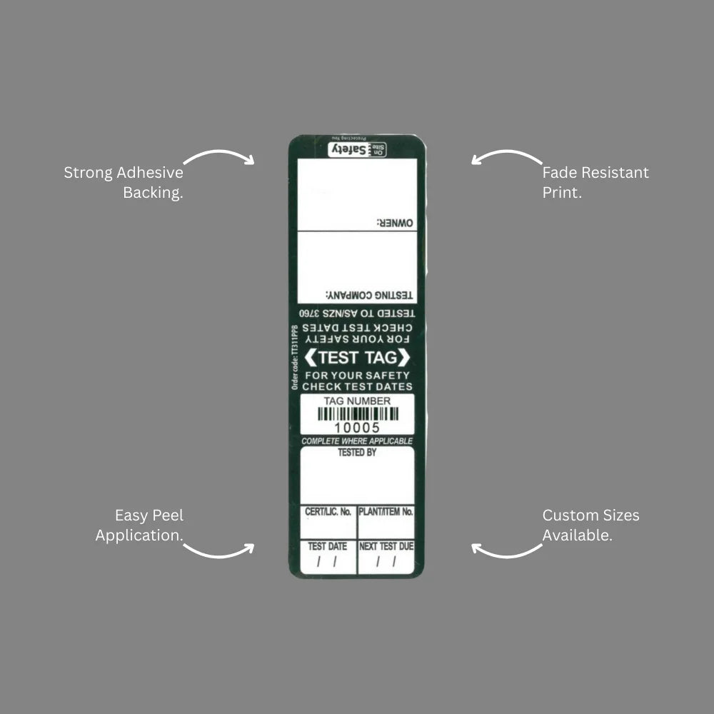 Benefits callout demonstrating BSL 111 black weather resistant label outdoor durability and compliance proof capabilities