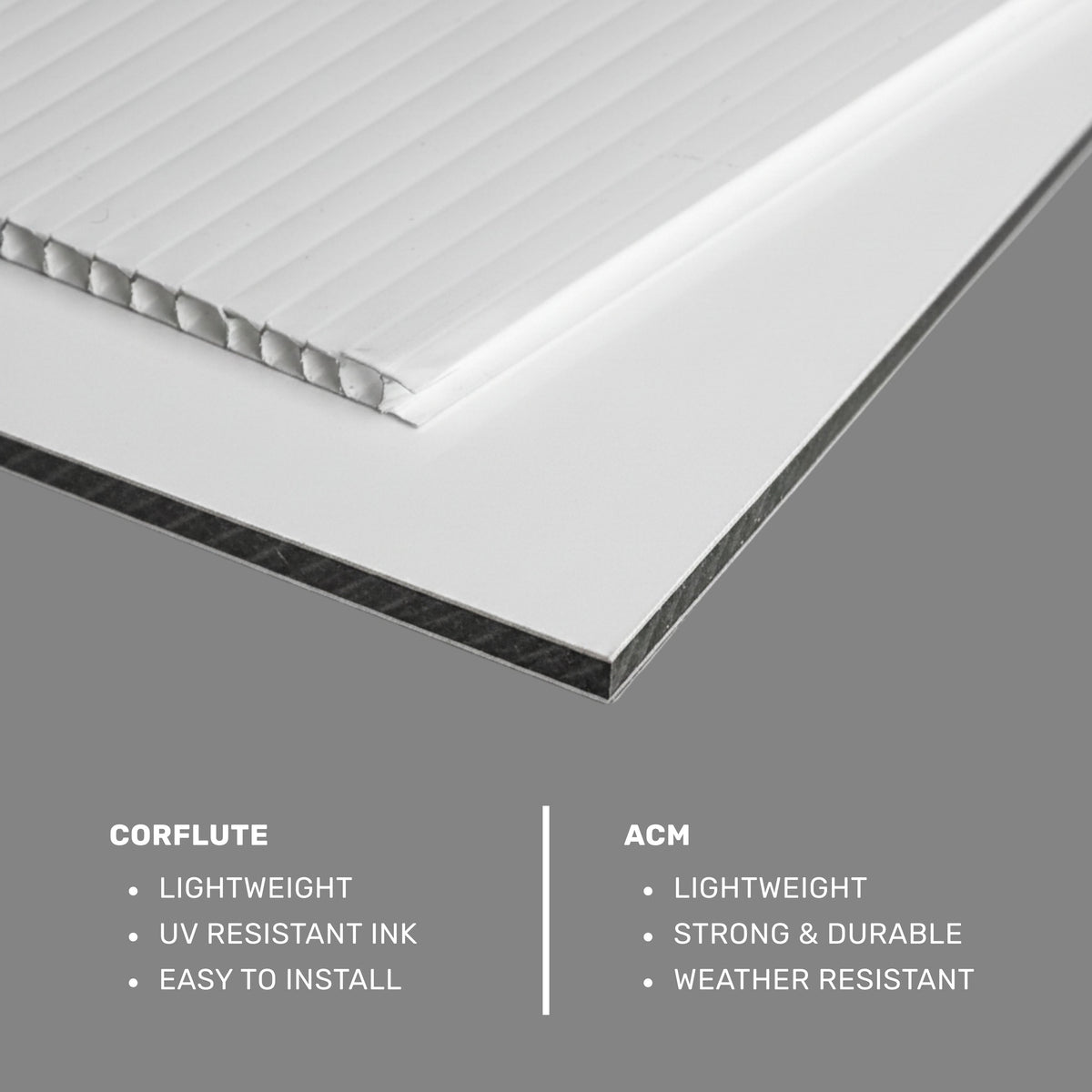 Benefits callout image demonstrating BSS 004 mandatory sign qualities including durable construction, weather resistance, and compliance with Australian high visibility safety standards