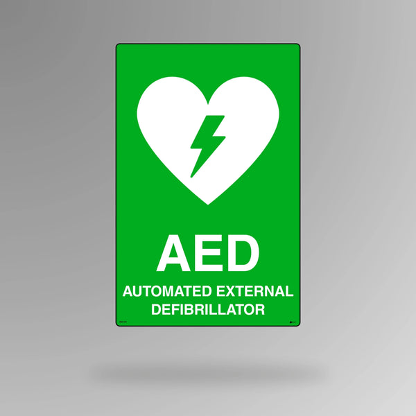 BSS 351 green and white emergency sign in portrait orientation showing first aid cross symbol for quick identification of medical station and kit location