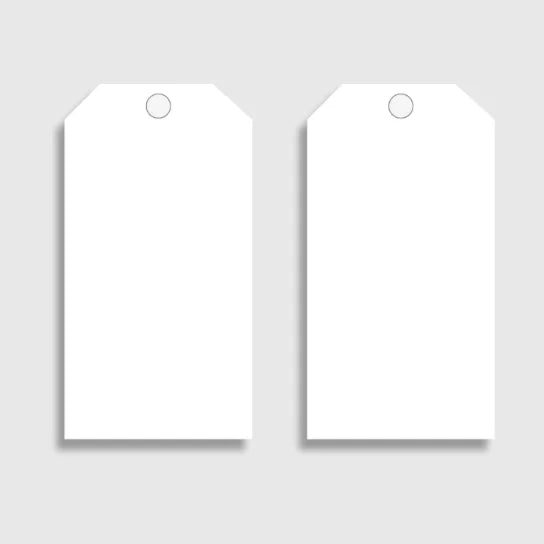 BST 009 Blank safety tag layflat view displaying complete blank writing surface for custom messages