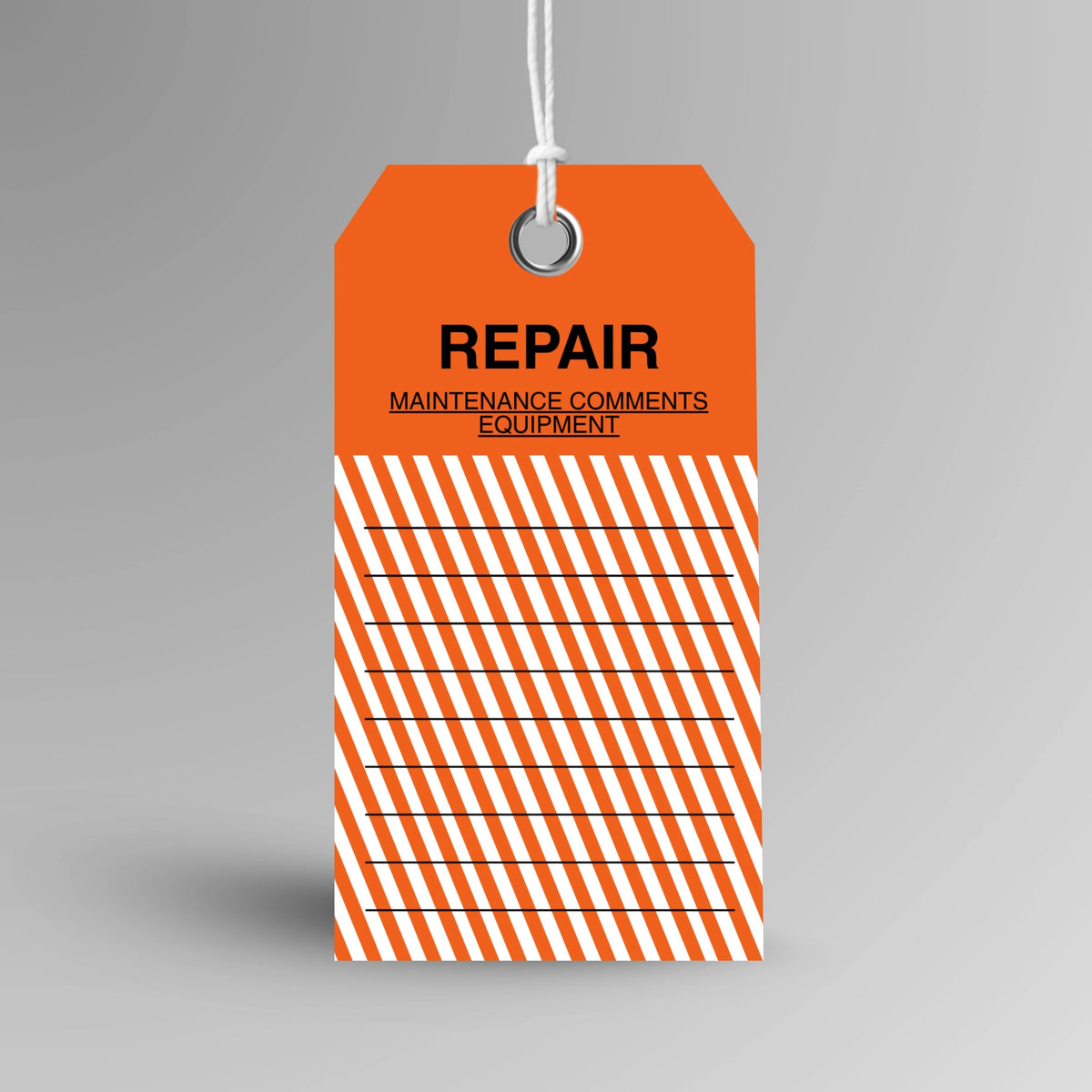 BST 103 Caution Repair safety tag in orange, upright view showing complete tag design by Brute Safety Products