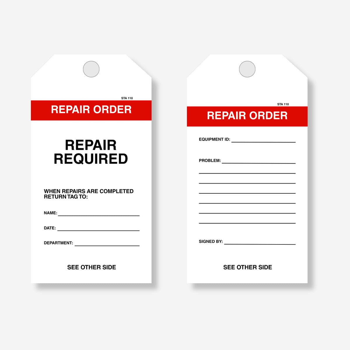 Problem Tags Repair Order Tag | #1 Safety Tags Australia – Brute Safety Products