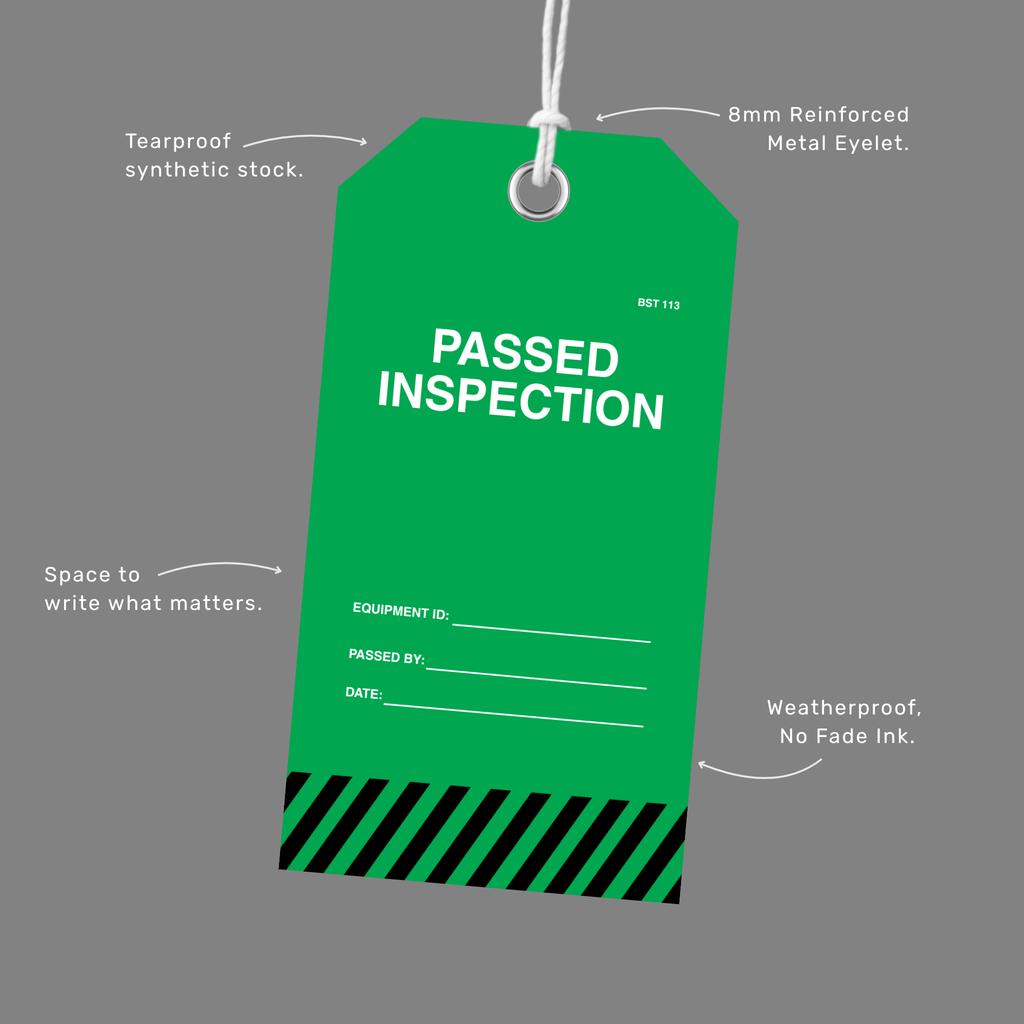 Passed Inspection Tag | #1 Safety Tags Australia – Brute Safety Products