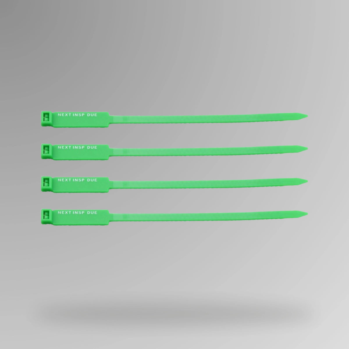 Green BST 202 Next Inspection Due rigging tag displayed upright showing inspection date recording area