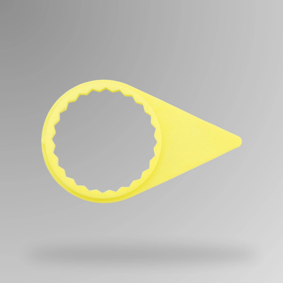 Upright view of coloured ring style wheel nut indicators showing 33mm size with visible size markings for wheel nut monitoring