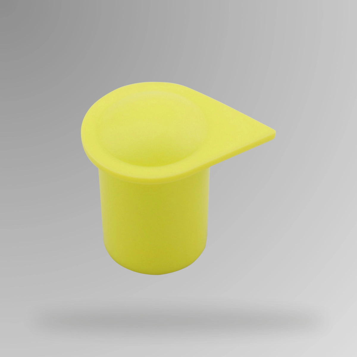 Upright view of coloured cap style wheel nut indicators showing 21mm size with visible size markings for wheel nut monitoring