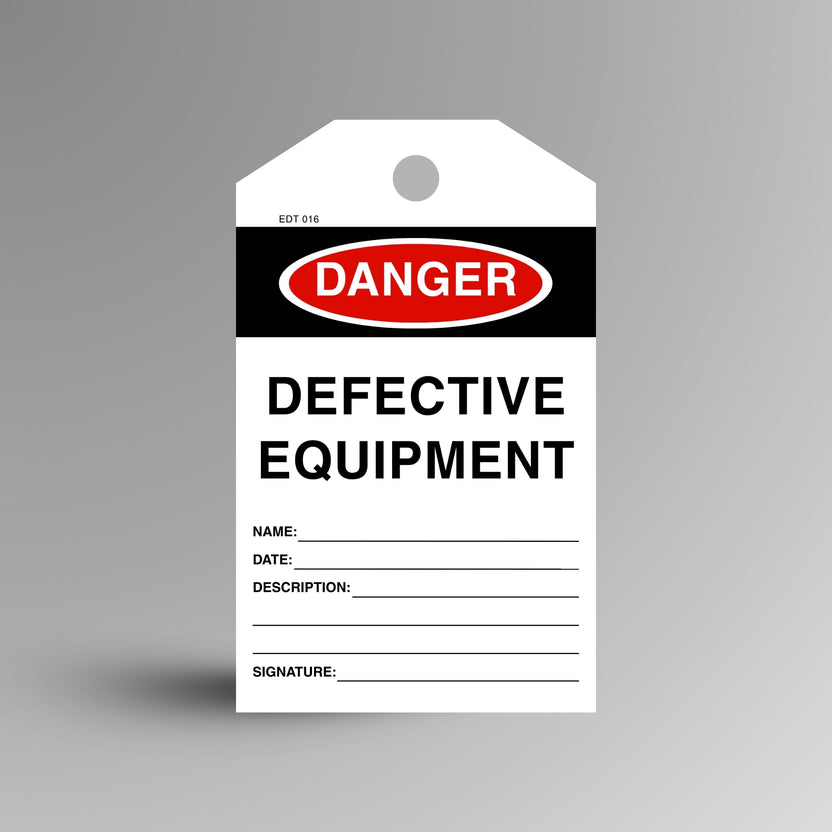 Defective Tag Form Safety Tags Australia | Brute Safety Products