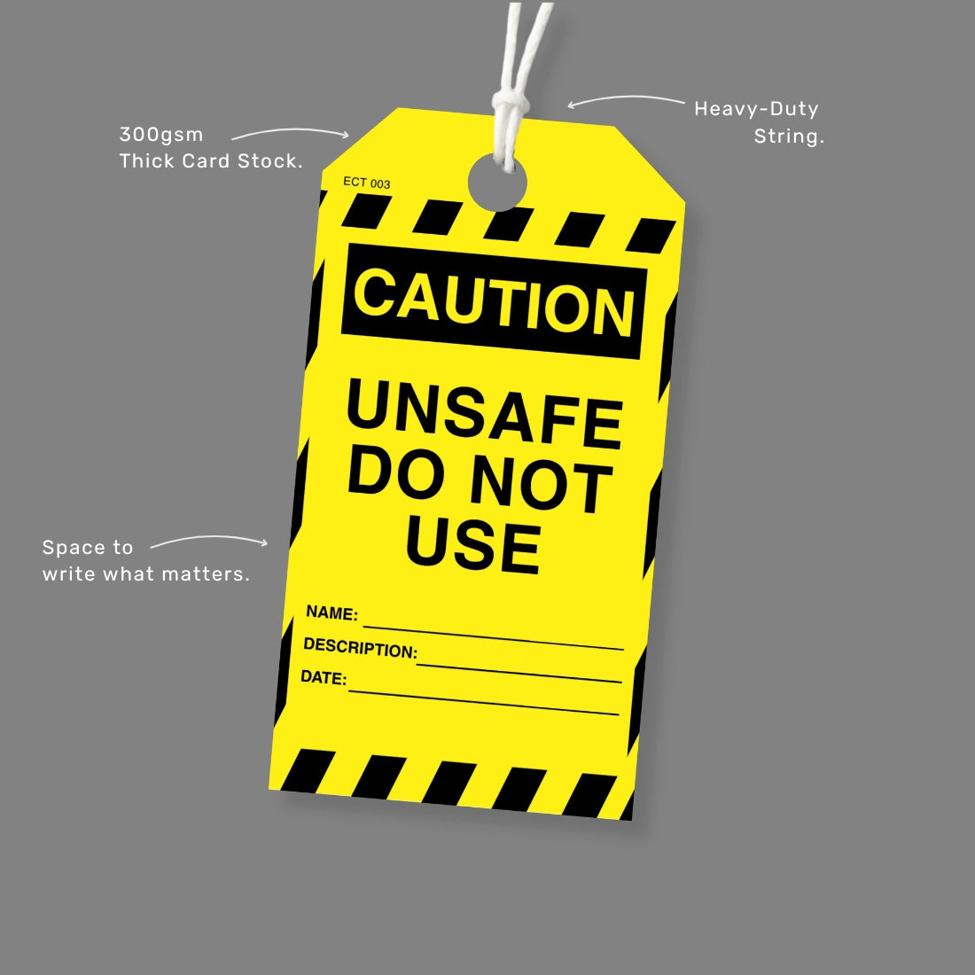 ECT 003 economy caution tag benefits featuring simplicity and budget friendly safety tag out system integration for equipment control 