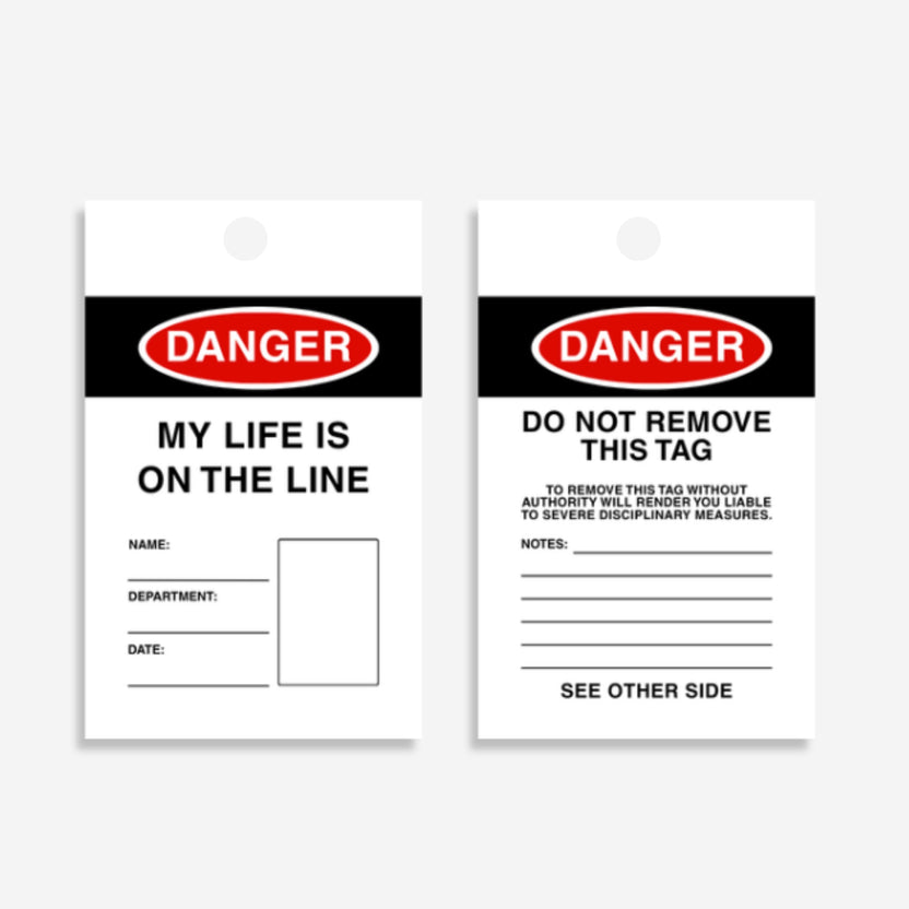 Danger My Life On The Line Tag Australia | Heavy Duty – Brute Safety ...