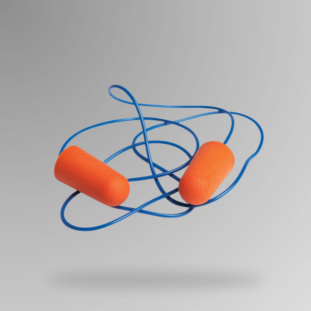 JB's Bullet Corded Earplug 100 pair box shown upright with Brute Safety Products branding