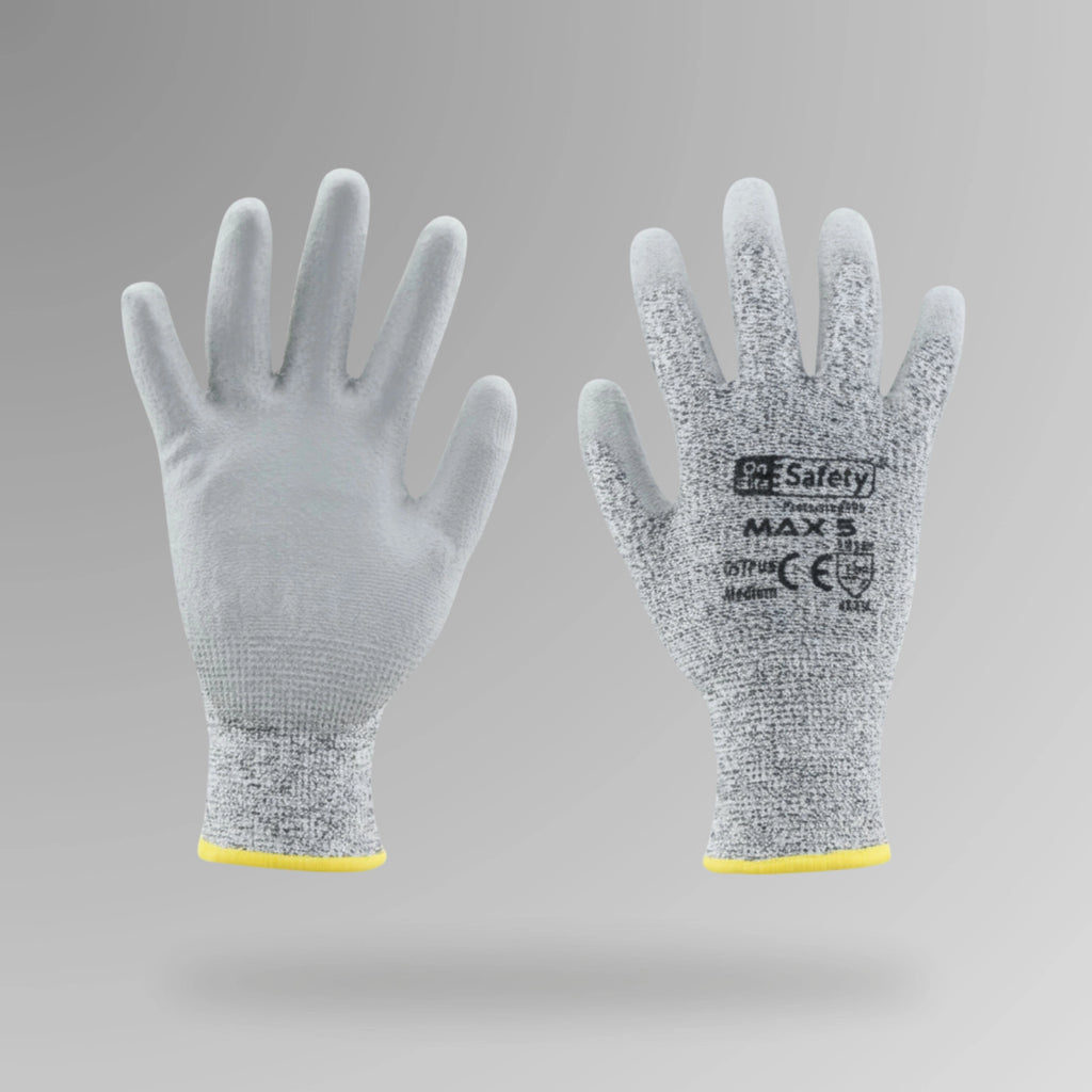 PPE 154 Max 5 Cut Resistant Gloves shown upright with Brute Safety Products branding