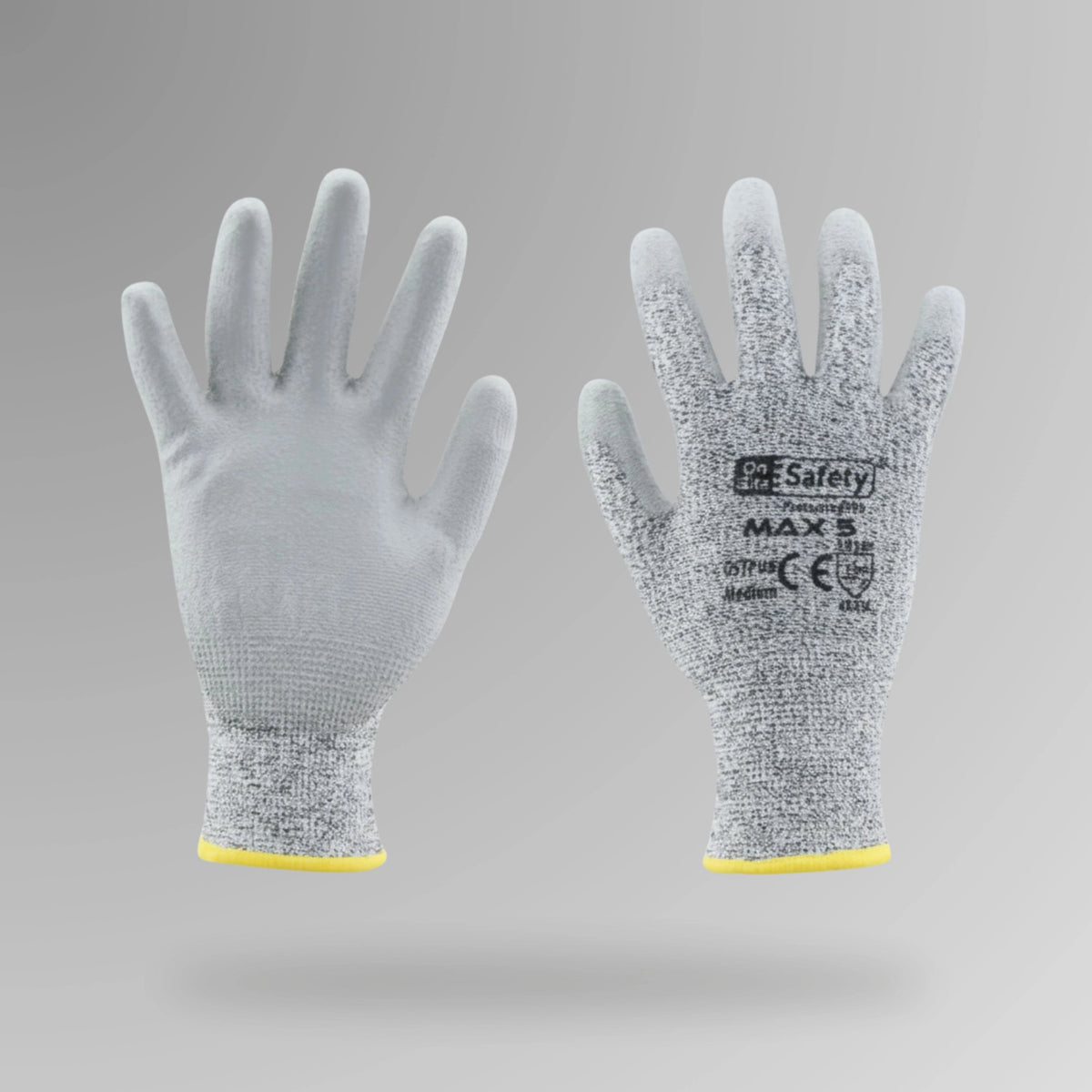 PPE 154 Max 5 Cut Resistant Gloves shown upright with Brute Safety Products branding