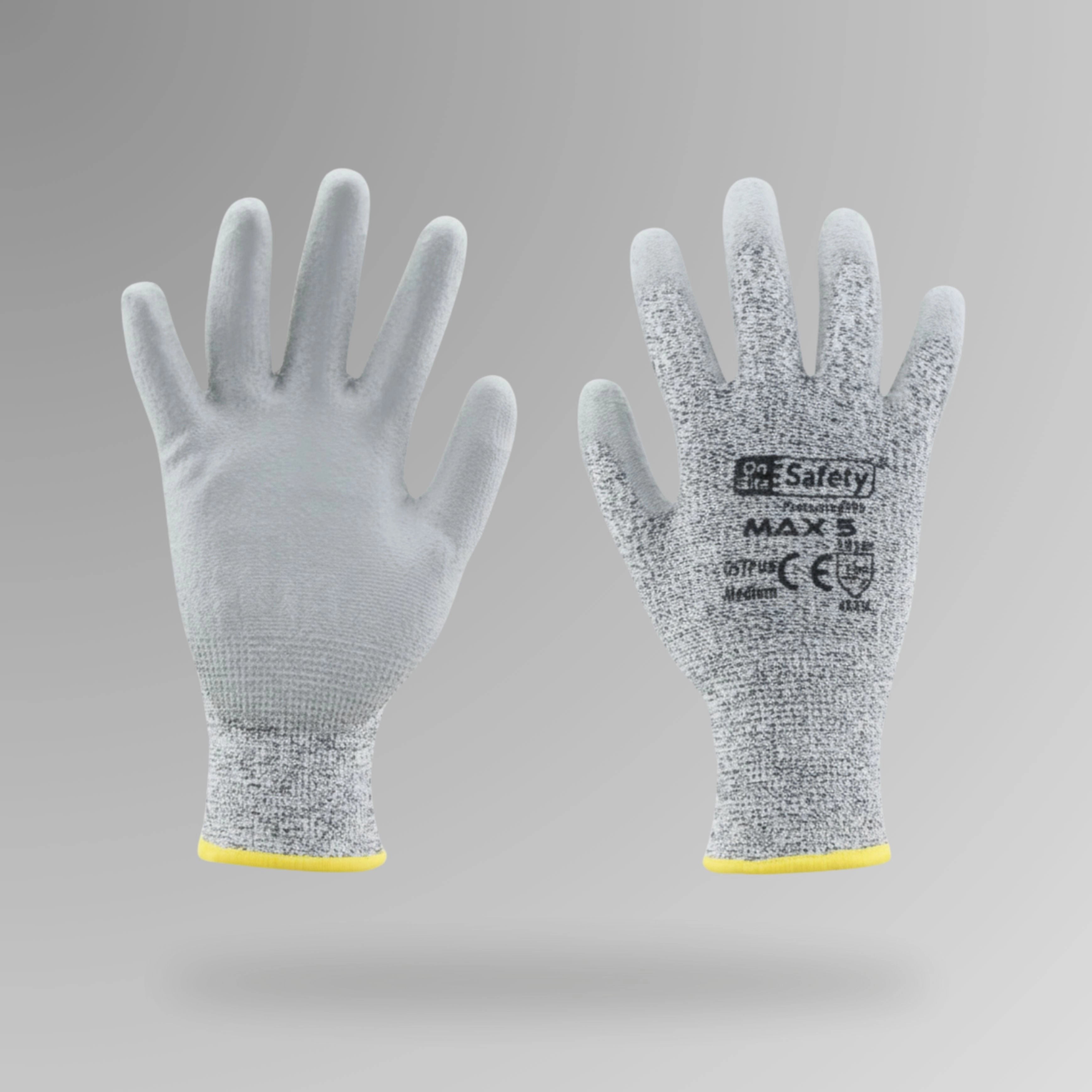 PPE 154 Max 5 Cut Resistant Gloves shown upright with Brute Safety Products branding